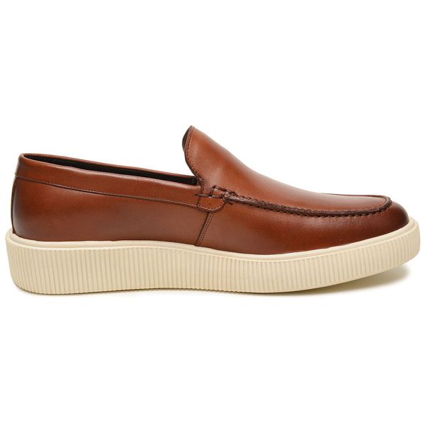 Kit Sapato Masculino Loafer Konna Whisky e Cinto Dupla Face - Whisky e Preto