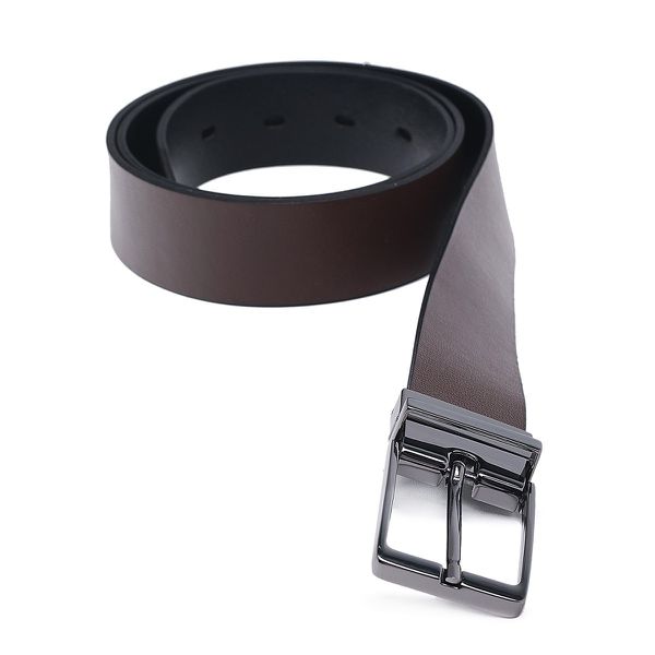 Cinto Social Masculino Dupla Face Turunelli - Preto e Café