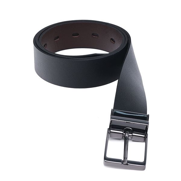Cinto Social Masculino Dupla Face Turunelli - Preto e Café