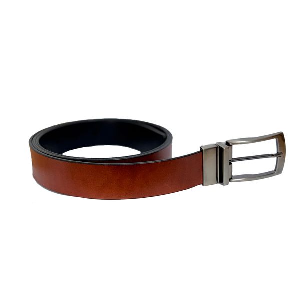Kit Sapato Masculino Loafer Konna Whisky e Cinto Dupla Face - Whisky e Preto