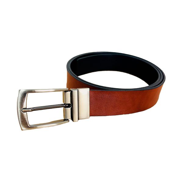 Kit Sapato Masculino Loafer Konna Whisky e Cinto Dupla Face - Whisky e Preto