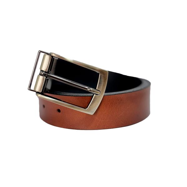 Kit Sapato Masculino Loafer Konna Whisky e Cinto Dupla Face - Whisky e Preto