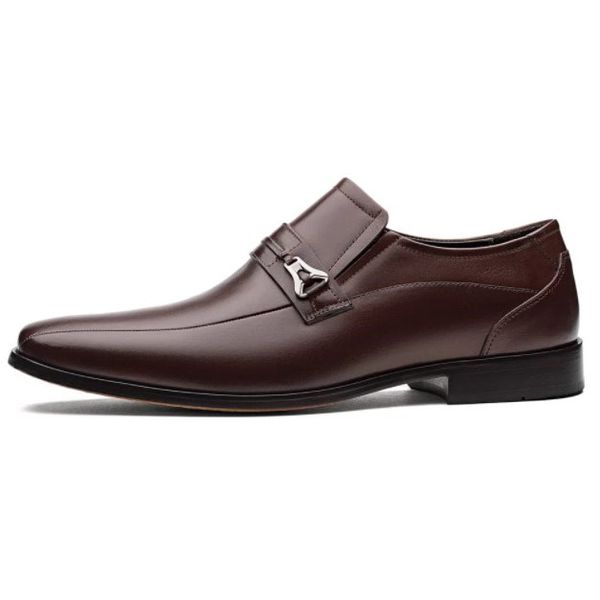Sapato Social Moscou Café - Forro De Couro
