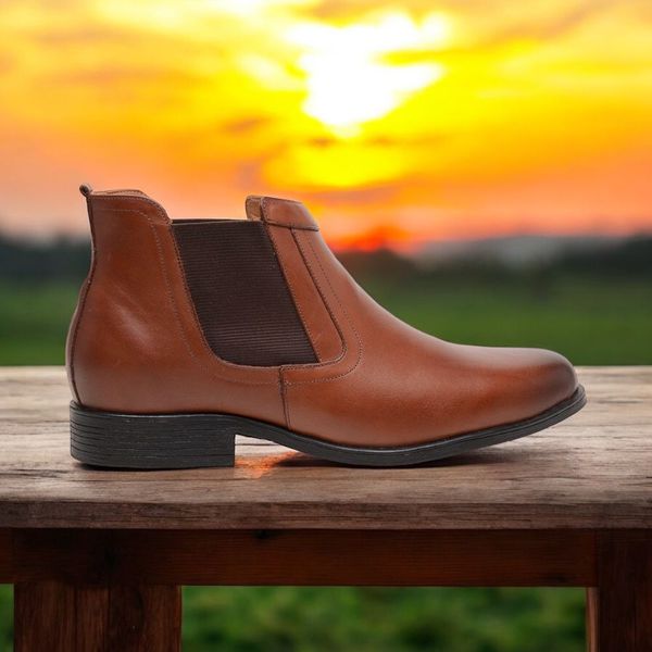 Bota Chelsea Masculina em Couro Legítimo Mooca