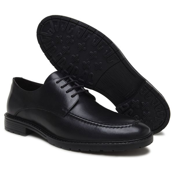Sapato Casual Noruega Tratorado Preto
