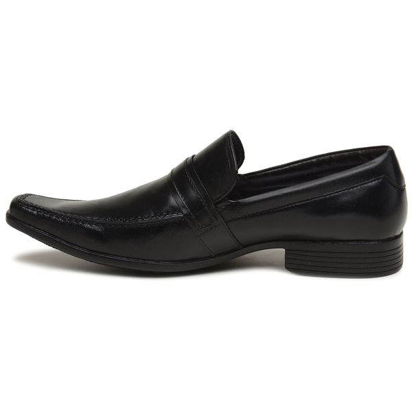 Sapato Social Em Couro Sola Milão Preto