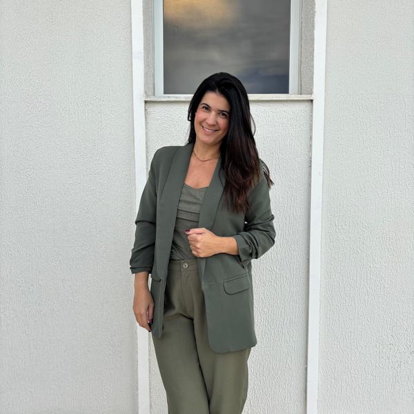 Blazer Feminino Manga Franzida - Militar