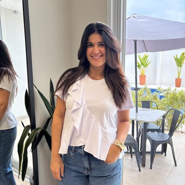 Blusa Feminina Babados - Branca