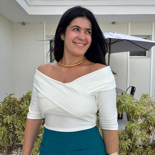 Blusa Feminina Canelada Heloisa - Branco 