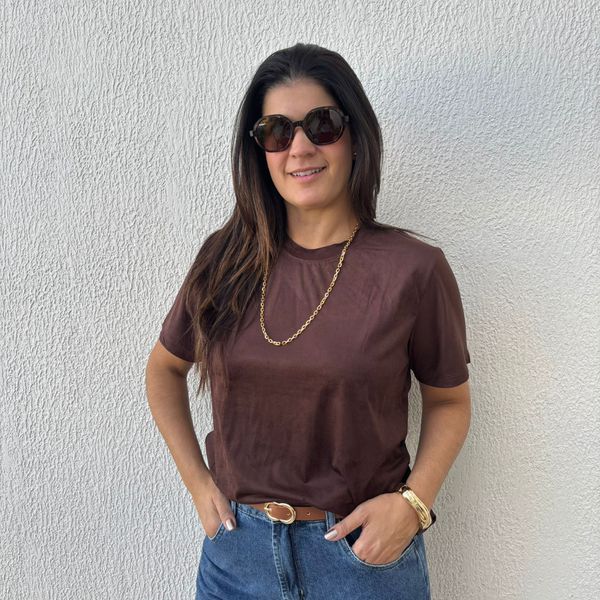 Blusa Feminina Suede - Marrom