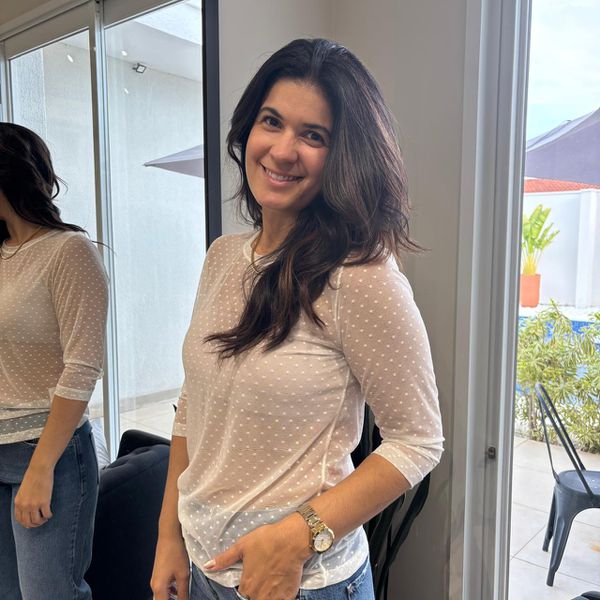 Blusa Feminina Tule - Poá Off White