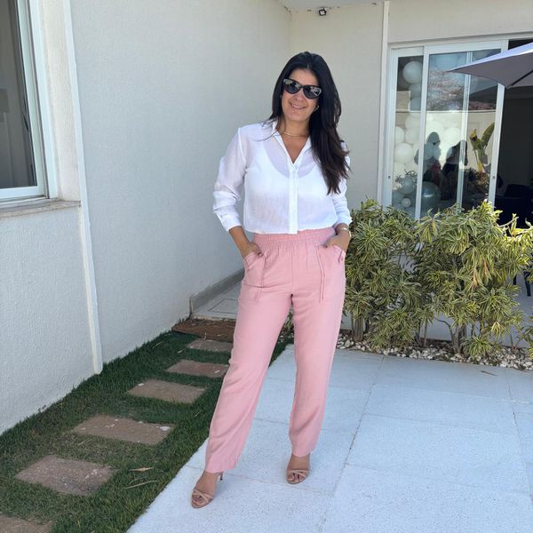 Calça Feminina Avila Elástico - Rosa