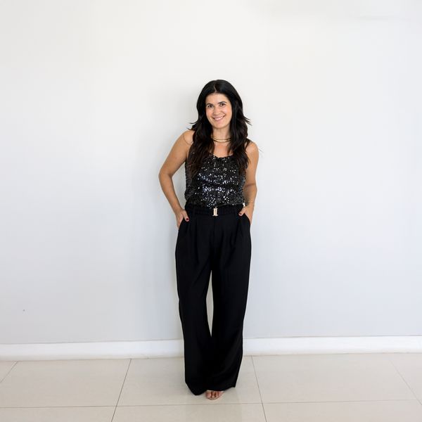 Calça Feminina Flat Ice com Cinto - Preto
