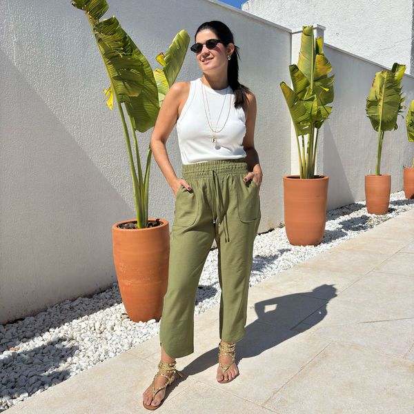 Calça Feminina Sarja Marante - Verde Musgo