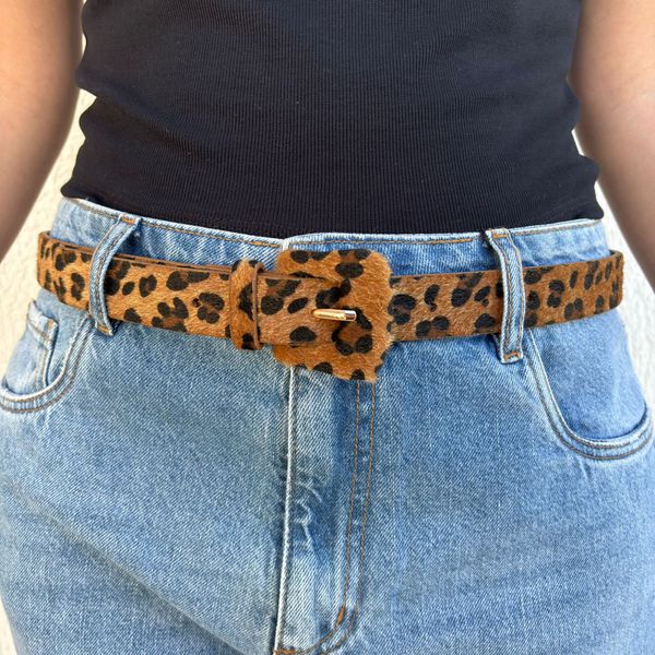 Cinto Feminino Animal Print - Textura