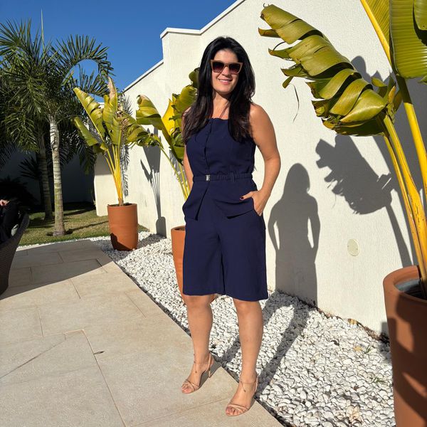 Conjunto Feminino Linho - Marinho