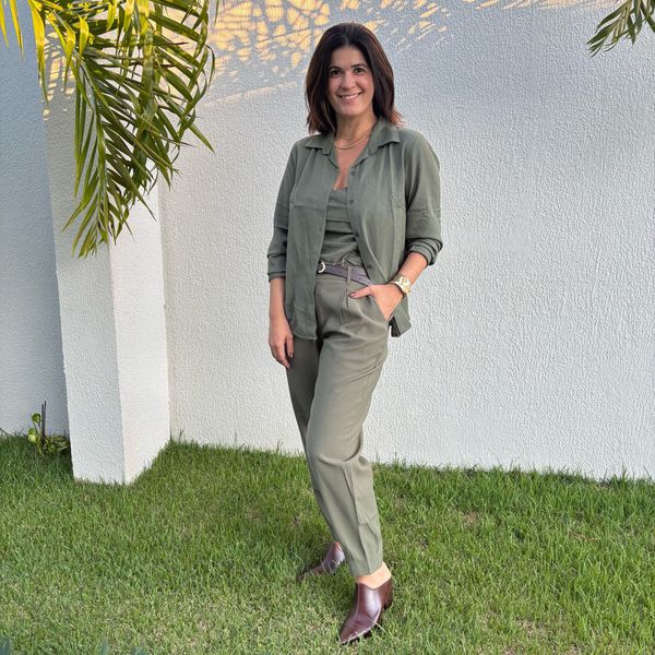 Calça Feminina Cenoura Flat Ice - Militar