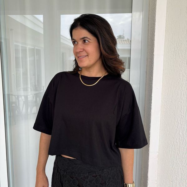 Cropped Feminino Califórnia - Preto
