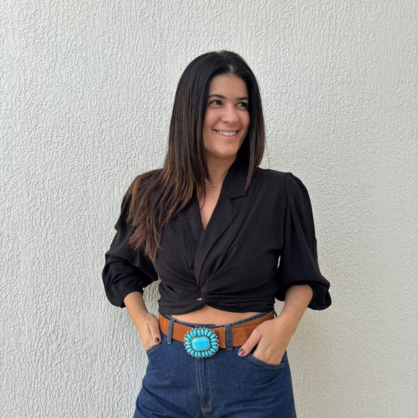 Cropped Feminino Transpassado - Preto