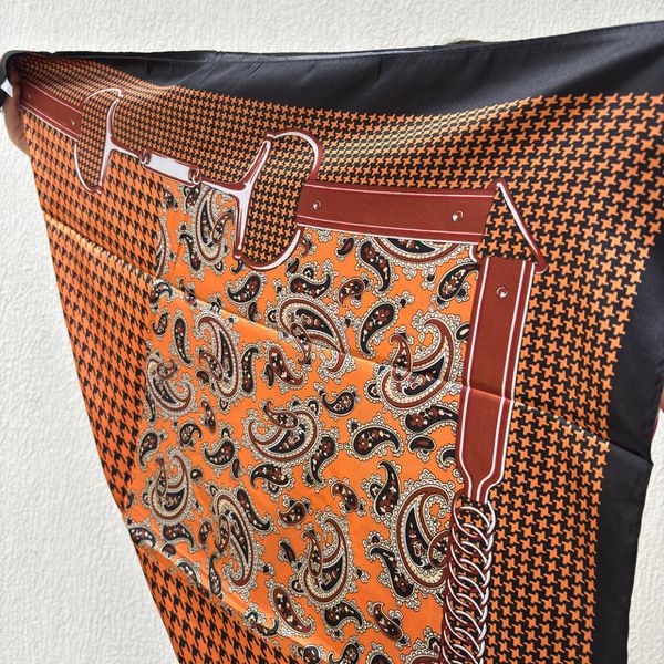 Lenço Feminino Estampado - Laranja
