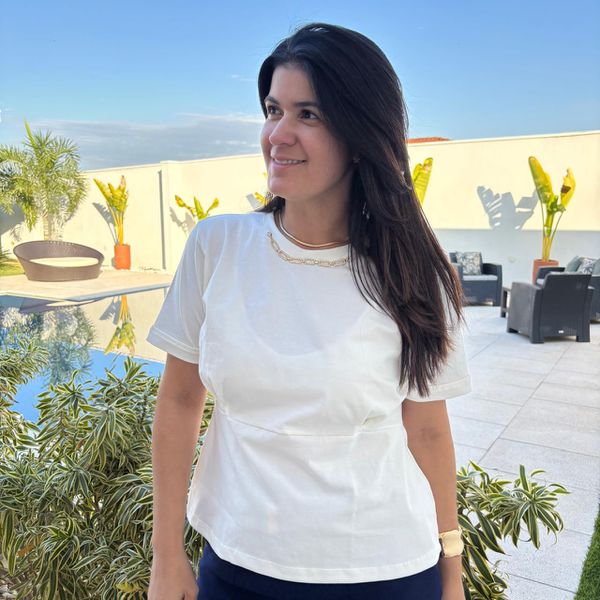 T-Shirt Feminina Sunny - Off White