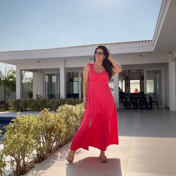 Vestido Feminino Malha com Bojo - Melancia