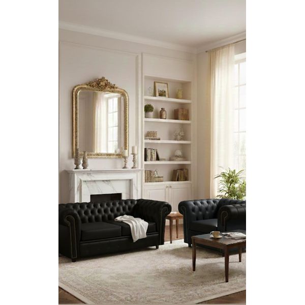  kit Sofá Chesterfield Duque 2 lugares 1,80 cm mais 1 Poltrona Cherterfield Duque 