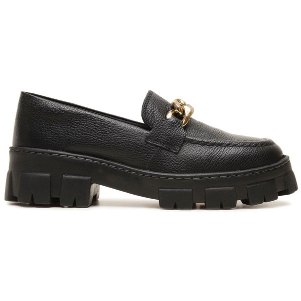 Oxford Feminino Preto Com Corrente