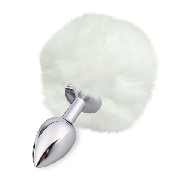 PLUG ANAL P POMPOM BRANCO