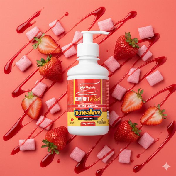 LUBRIFICANTE BEIJÁVEL CONFORT LUB MORANGO 250ML