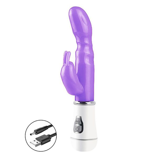 VIBRADOR RABBIT RECARREGÁVEL ROXO