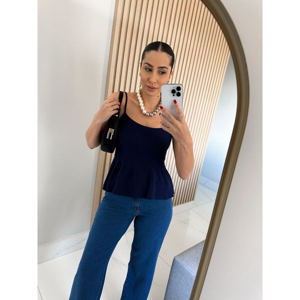BLUSA PEPLUM TRICÔ 