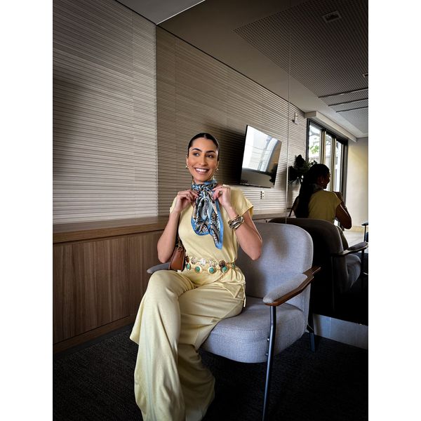 BLUSA ALONGADA COM CINTO 