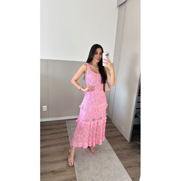 VESTIDO TRICÔ BABADOS