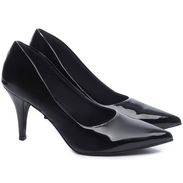 Sapato Scarpin Salto Fino Médio - Preto