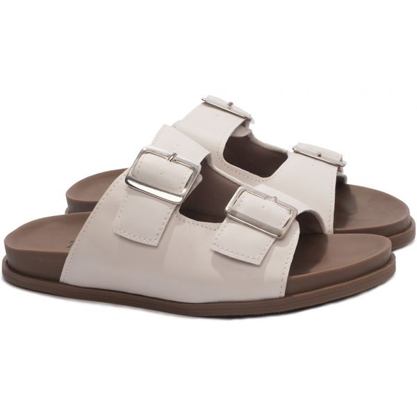Sandália Papete Birken Off White