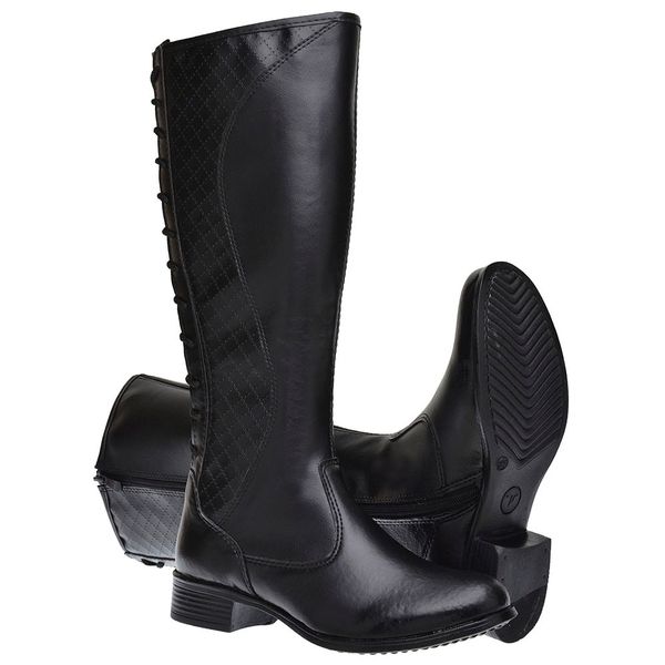 Bota Feminina Montaria Hana Sintetico Ecologico Solado Borracha 