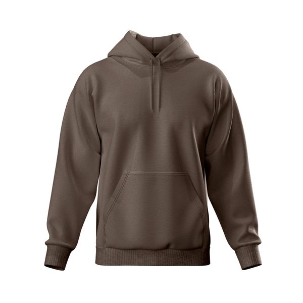 Moleton Masculino Canguru Liso Capuz Cordão Flanelado 