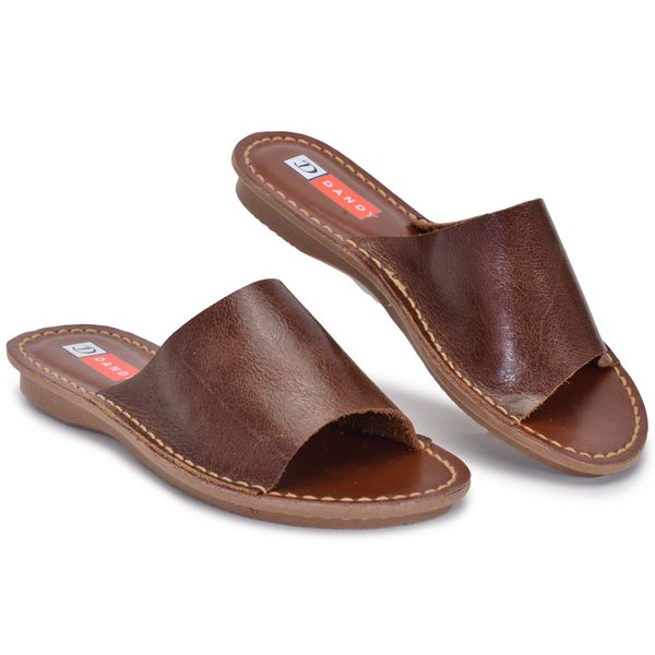 Sandalia Feminina Couro Flip Cleopatra Solado Espuma P.U 