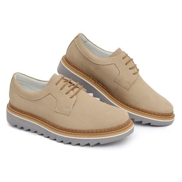 Sapato Masculino Atacador Dubay Confort Areia