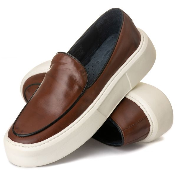 Sapato Masculino Everest Costura Solado Confort Mouro