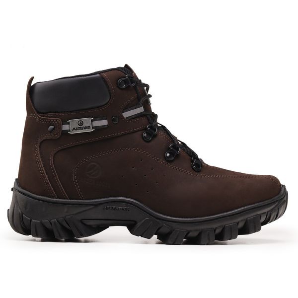 BOTA MASCULINA COM C.A 48.067 COURO LEGÍTIMO CAFÉ