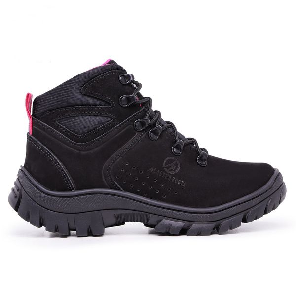 COTURNO ARIZONA COM C.A 48.067 COURO LEGÍTIMO PRETO E ROSA