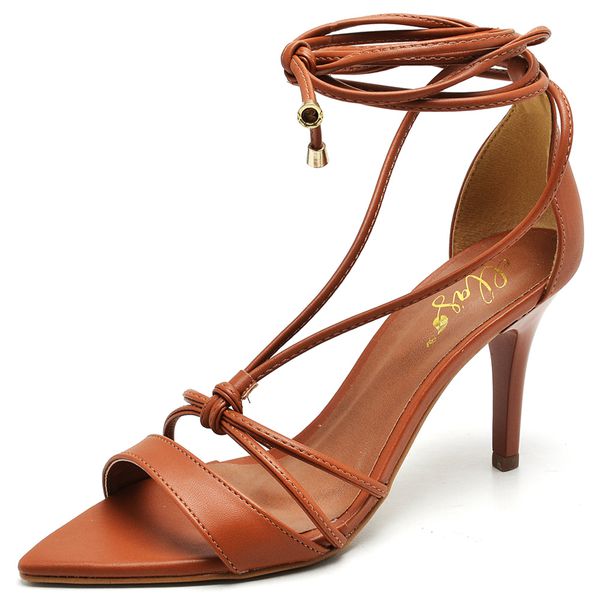 SANDÁLIA SALTO MÉDIO BICO FOLHA NAPA BLUSH