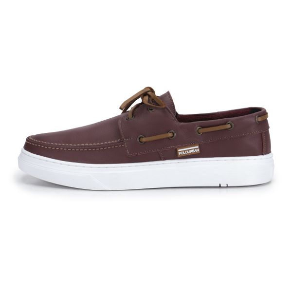 MOCASSIM MASCULINO ÔNIX EM COURO BORDÔ