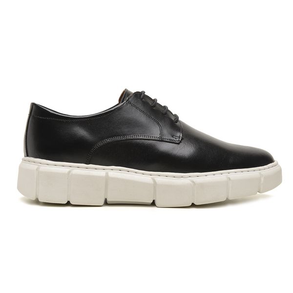 SAPATO CASUAL COURO MASCULINO PRETO