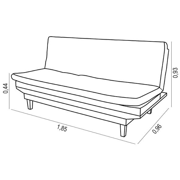 SWEET sofá-cama de 3 lugares com abertura italiana, cor mostarda. -  Conforama