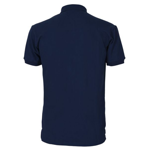 Camisa Polo Zegen - Azul Marinho Com Detalhe Azul Bic Na Gola