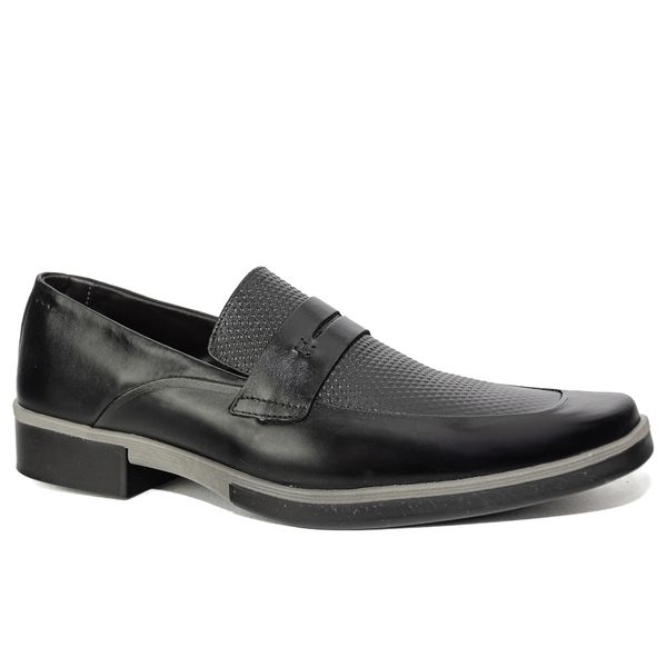 Sapato Social Masculino Calvest em Couro Preto Olho de Gato - 7001 preto