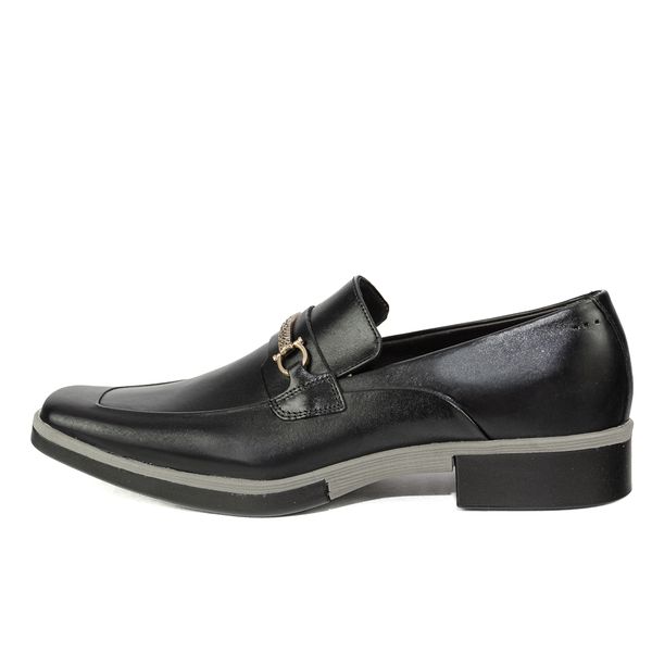 Sapato Social Masculino Calvest em Couro Preto Com Bridão - 7004 preto